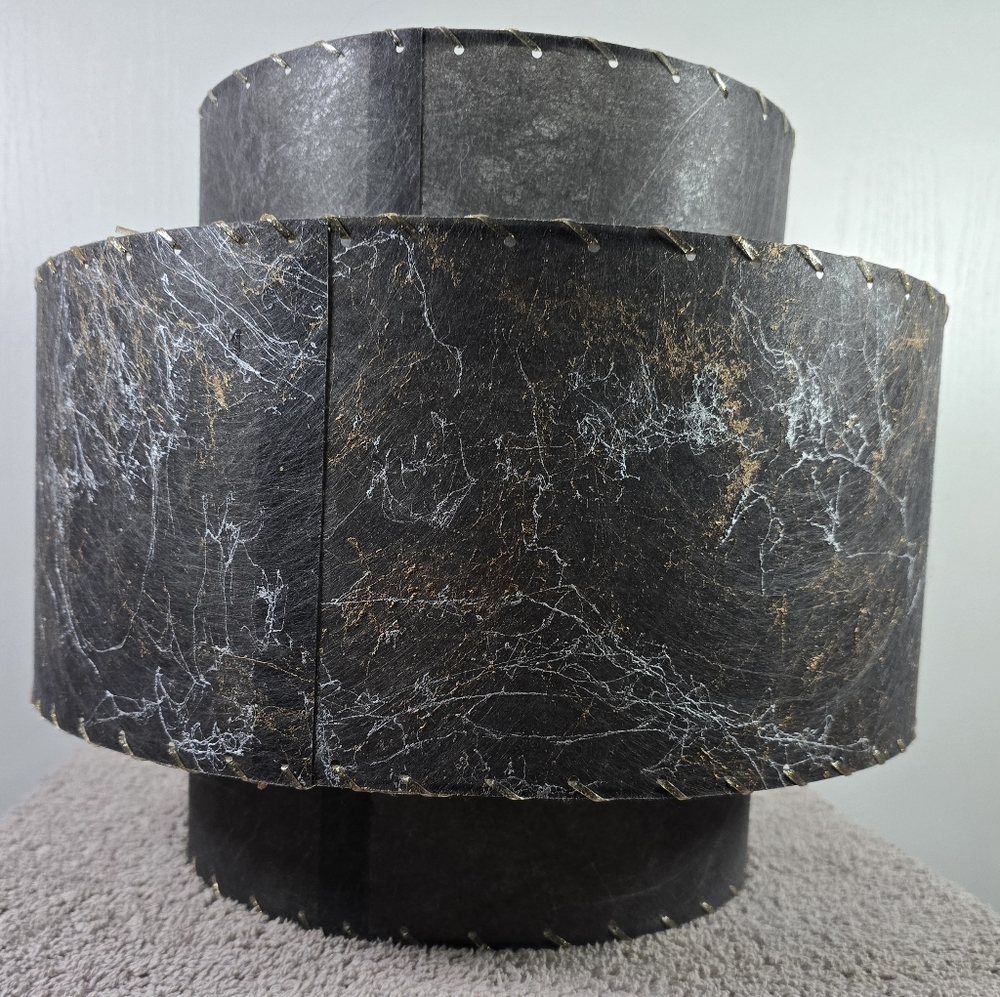 VINTAGE STYLE 3 TIERED DRUM LAMPSHADE